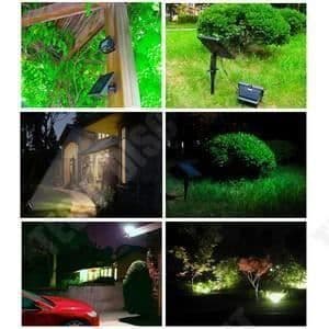 TD® Solar strålkastare LED 110 lumen färger 6500°K strålkastare trädgård camping pool solar belysning färg vit aluminium