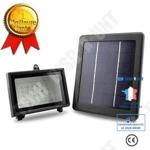 TD® Solar strålkastare LED 110 lumen färger 6500°K strålkastare trädgård camping pool solar belysning färg vit aluminium