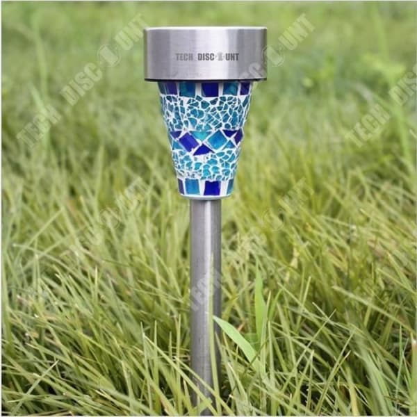 TD® Solar Trädgårdslampa Utomhus Vitt Ljus Gräsmatta Vattentät Rostfritt Stål Autonomi 110H Automatisk 5W spo