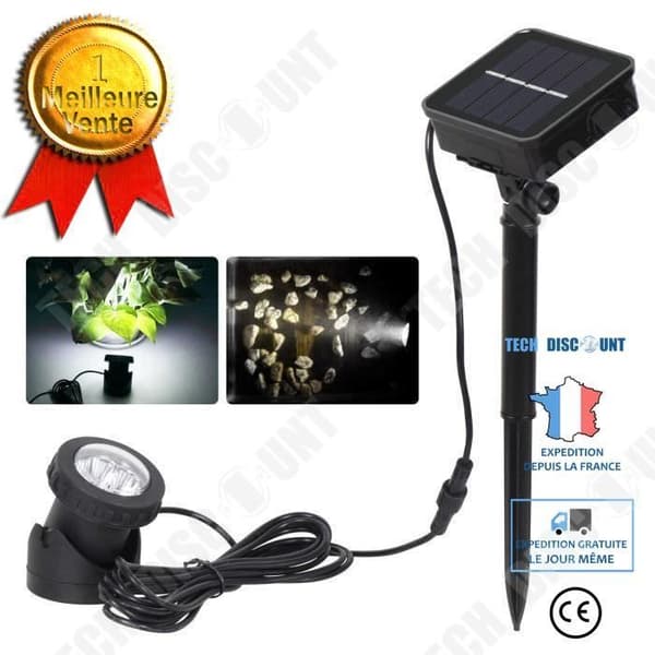 TD® Solar LED utomhusspotlight för trädgård, terrass, uteplats - Vattentät LED solcellslampa Justerbar färgbyte med sensor