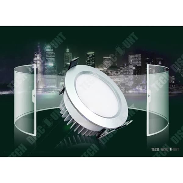 TD® Set med 10 LED-infällda spots 8W kallvit rund form.