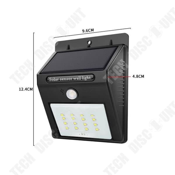 TD® 16LED solenergi uppladdningsbar kroppssensorlampa utomhus vattentät trädgårdslampa för hushålls liten vägglampa