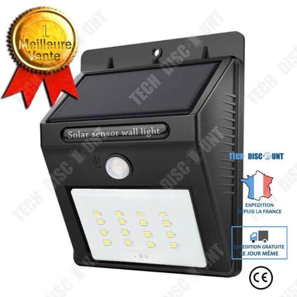 TD® 16LED solenergi uppladdningsbar kroppssensorlampa utomhus vattentät trädgårdslampa för hushålls liten vägglampa