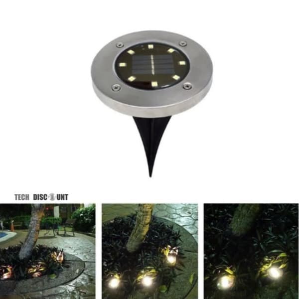 TD Solar Gräsmatta Lampa LED Ground Lamp Spotlight Utomhus Trädgårdsbelysning Ljus Vattentät Landskap Ljus Infälld a