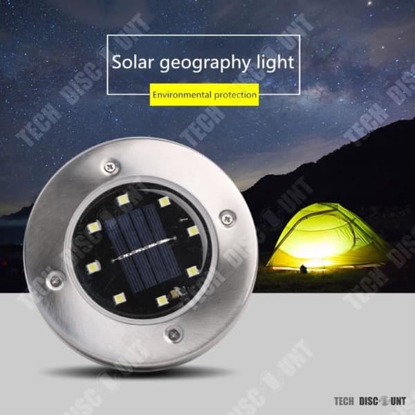 TD Solar Gräsmatta Lampa LED Ground Lamp Spotlight Utomhus Trädgårdsbelysning Ljus Vattentät Landskap Ljus Infälld a