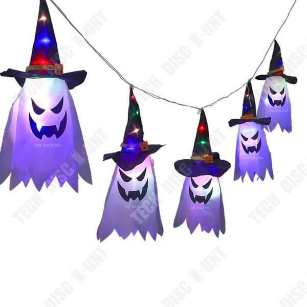 TD® Halloween LED-tygslingor, dekorativa lampor, semesterarrangemang, lyktor, spökgardin