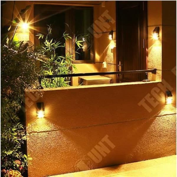 TD® Solar Light 2LED Outdoor Stair Light Gångljus Mänsklig induktionsgårdslampa