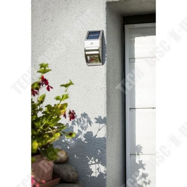 TD® 2LED solar vägglampa rostfritt stål utomhusbelysning tillbehör för hem