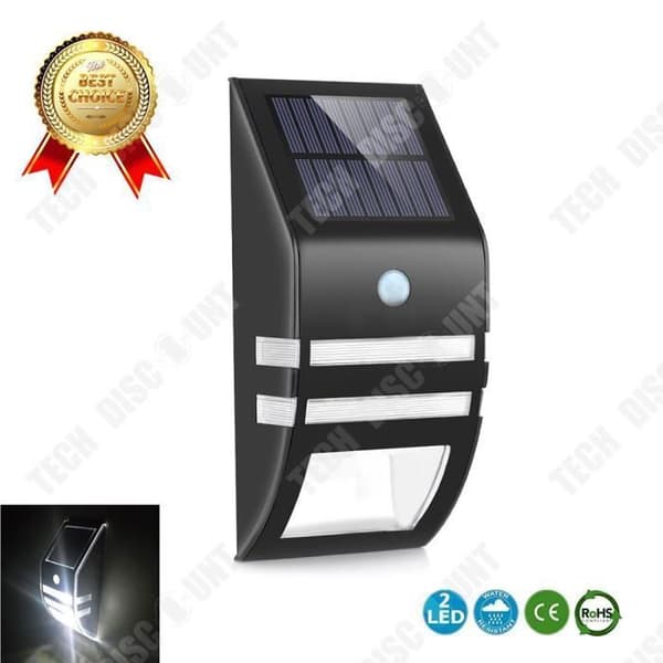 TD® 2LED solar vägglampa rostfritt stål utomhusbelysning tillbehör för hem