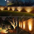 Miniatyrbild 4 av 4: TD® Solar LED gräsmatta strålkastare Vikbar utomhus utomhus trädgård gräs plug-in lampa en skjut fyra varmt ljus
