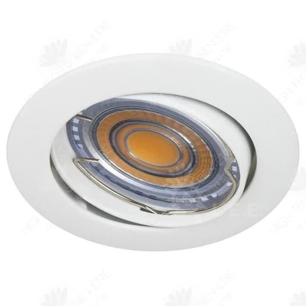 HTBE® 20st Rund Vit LED Spotlight Dimbar 5W Varmvit Strålkastare Matt Vit Målad Lamphus Rund Varmvit Plafo