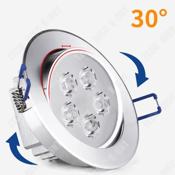 TD® LEDVero LED Downlight 5W Rund Varmvit Energisparande Lågvärme Dimbar 12 Styck