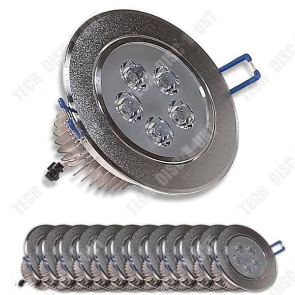 TD® LEDVero LED Downlight 5W Rund Varmvit Energisparande Lågvärme Dimbar 12 Styck