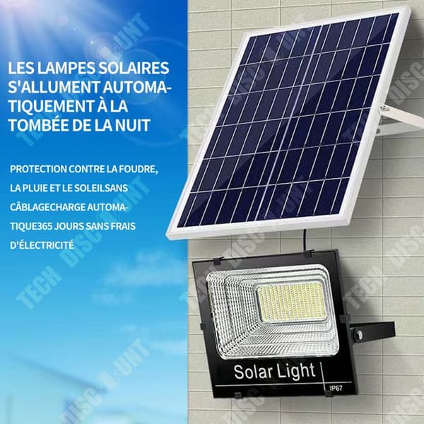 TD utomhussollampa 150W 144LED utomhussollampa med fjärrkontroll Vattentät IP67 utomhussolarbelysning trädgård