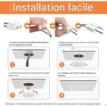 Miniatyrbild 3 av 6: Spot LED Inbyggnad Extra Platt - 6W - Neutral Vit 4000K - Hål Φ70-85mm - 10 St - För Kök Vardagsrum Korridor