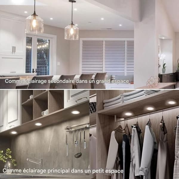 Spot LED Inbyggnad Extra Platt - 6W - Neutral Vit 4000K - Hål Φ70-85mm - 10 St - För Kök Vardagsrum Korridor
