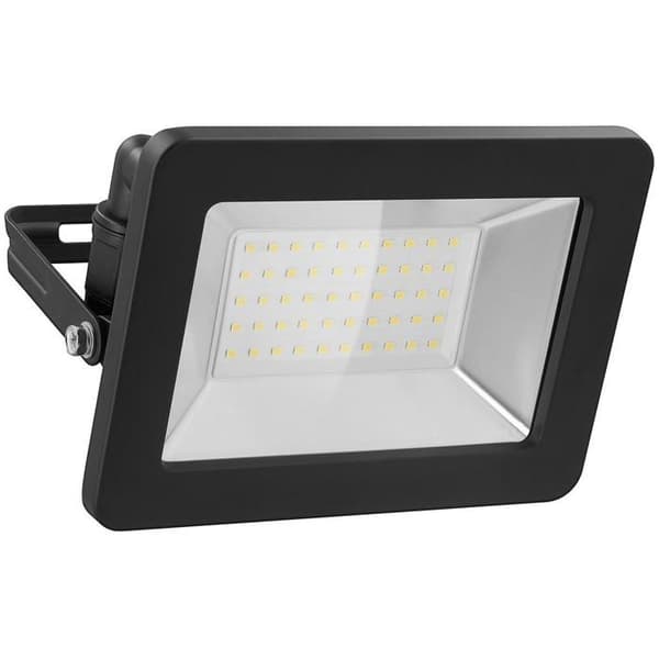 Svart LED utomhusstrålkastare, 30W - 2550lm Goobay