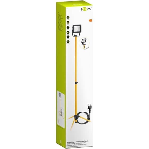 2 LED-konstruktionsspotlights på stativ på 50W TW 8500 LM Goobay