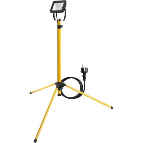 2 LED-konstruktionsspotlights på stativ på 50W TW 8500 LM Goobay Svart, Gul