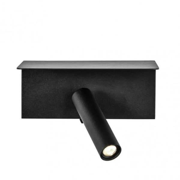 SVART LED vägglampa - FABRILAMP - LEONARDO - 3W - 150 lumen - 4000K