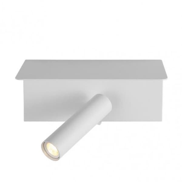 LEONARDO LED vägglampa i vit metall - FABRILAMP - justerbar spotlight 3W 150 lumen