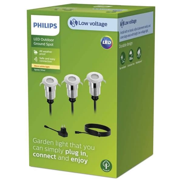 Philips Lighting 8720169269453 Spore GardenLink Spot i tak LED 3 W rostfritt stål