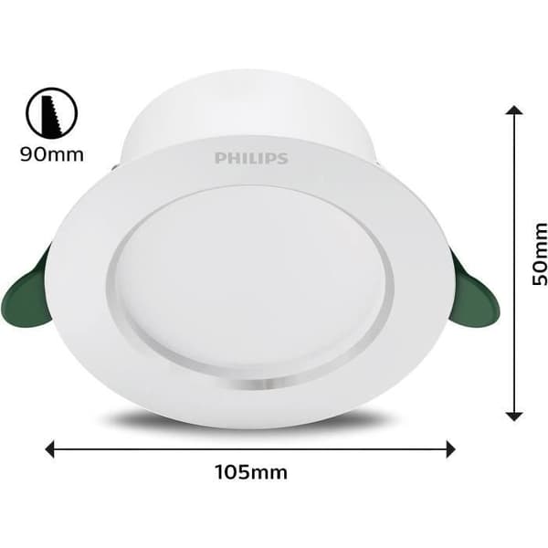Philips, DIAMOND CUT infälld spotlight, ultraeffektiv klass A, 400 lumen, vit