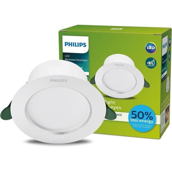 Philips, DIAMOND CUT infälld spotlight, ultraeffektiv klass A, 400 lumen, vit Vit