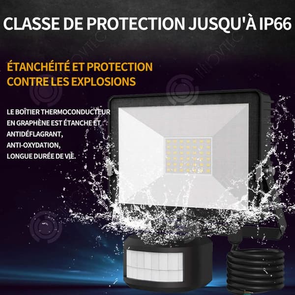 INN Utomhus LED strålkastare 30w 3000LM Människokroppen Infraröd sensor Grafen Projektor Fjärrkontroll Modell IP66 Level Protecti