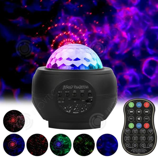 INN Planetarium Star Sky-projektor med fjärrkontroll och musikhögtalare Galaxy Projektorlampa Skylight Projektor Nattljus