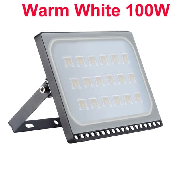 LED Flomlys, Ultratyndt Design, IP65 Vandtæt,Varm hvid 100W