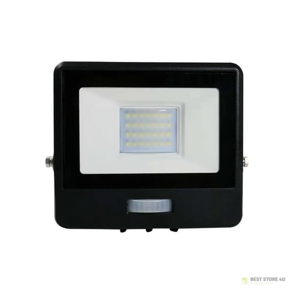 LED-projektor V-TAC 10W SAMSUNG CHIP Rörelsesensor Svart MED MUFF VT-118S 3000K 735lm 5 års garanti