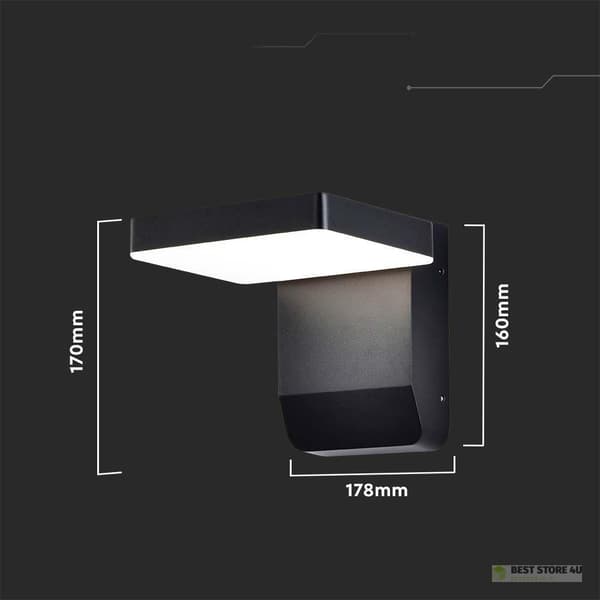 Projektorfasadarmatur V-TAC 17W LED Svart IP65 VT-11020 4000K 2580lm