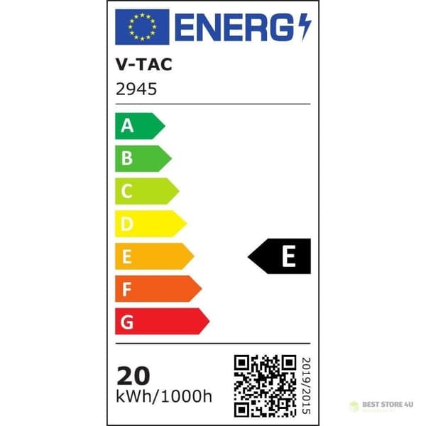 Projektorfasadarmatur V-TAC 17W LED Svart IP65 VT-11020 4000K 2580lm