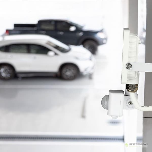 LED-projektor V-TAC 20W SAMSUNG CHIP Rörelsesensor Avstängningsfunktion Vit VT-20-SB 4000K 1600lm 5 års garanti