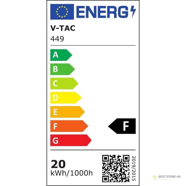 LED-projektor V-TAC 20W SAMSUNG CHIP Rörelsesensor Avstängningsfunktion Vit VT-20-SB 4000K 1600lm 5 års garanti