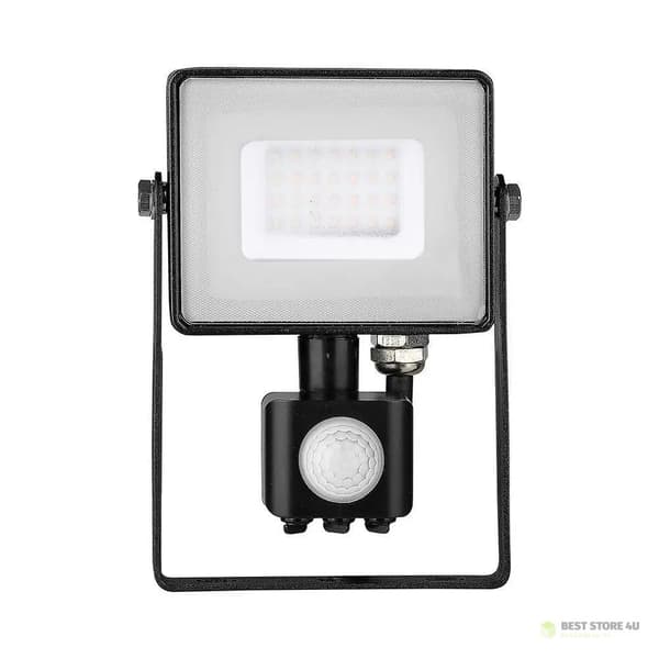 LED-projektor V-TAC 30W SAMSUNG CHIP Rörelsesensor Avstängningsfunktion Svart VT-30-SB 3000K 2400lm 5 års garanti