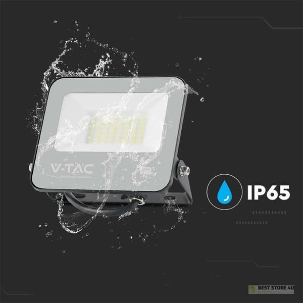 V-TAC LED-projektor 30W 185Lm/W Sort VT-4435 6500K 5550lm