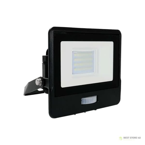 LED-projektor V-TAC 20W SAMSUNG CHIP Rörelsesensor Svart MED MUFF VT-128S-B 3000K 1510lm 5 års garanti