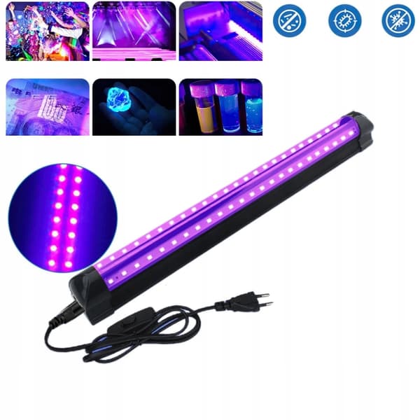 Lampe 48x LED UV 395-400nm 10W Stik VÆG LOFT 230V Ultraviolet