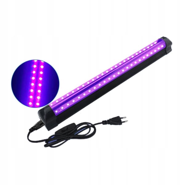 Lampe 48x LED UV 395-400nm 10W Stik VÆG LOFT 230V Ultraviolet
