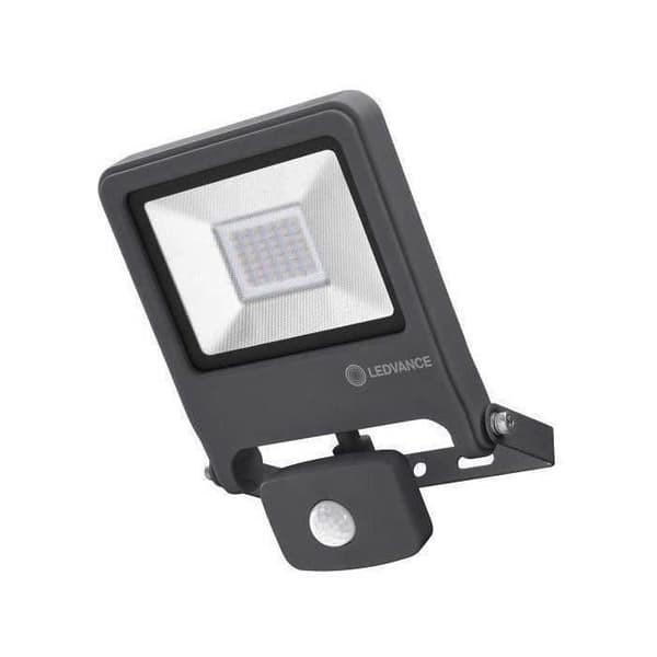 LED-strålkastare utomhus - LEDVANCE - Endura Flood 30W - Grå - Rörelsedetektor - 2700lm - 3000K