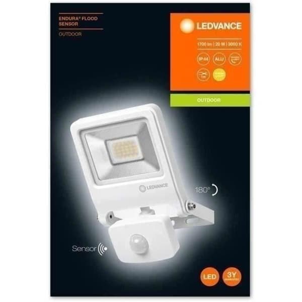 Endura översvämningssensor utomhus LED-projektor - LEDVANCE - 20W - 1500 lm - 3000K vit
