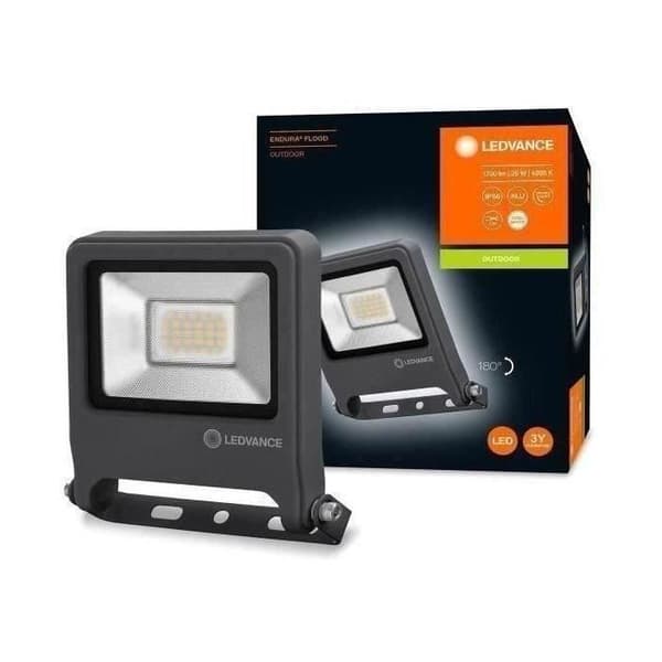 LED-projektor utomhus - LEDVANCE - ENDURA FLOOD 20w - Mörkgrå - 1700 lumen - 4000K