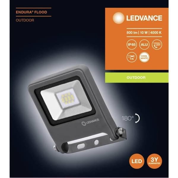 LEDVANCE Endura® 4058075206663 LED-strålkastare utomhus - 10 W LED - Neutral vit