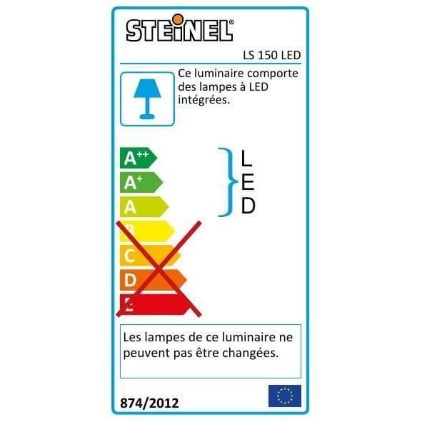 STEINEL - Utomhusstrålkastare med sensor - LS 150 S LED 14,7W 4000K IP44 - Svart