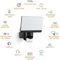 Miniatyrbild 3 av 6: STEINEL - Utomhusstrålkastare med sensor - XLED Home 2 S - 13,7W 3000K IP44 - Svart