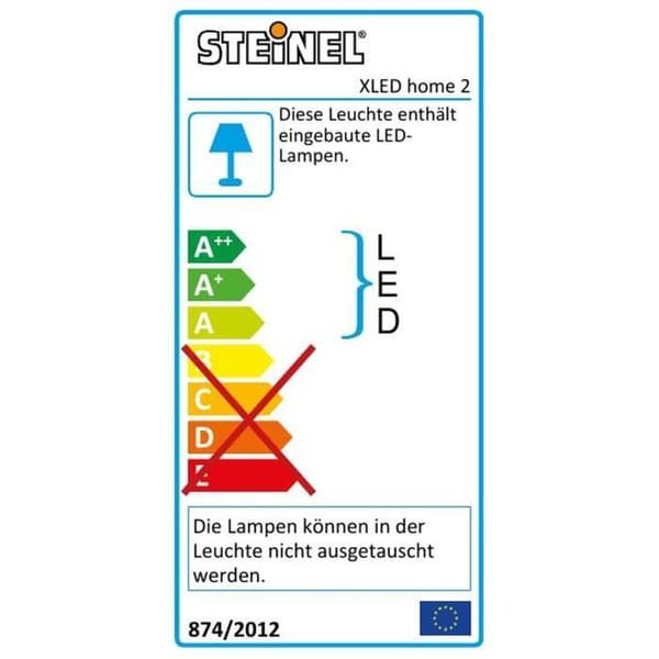 STEINEL - Utomhusstrålkastare med sensor - XLED Home 2 S - 13,7W 3000K IP44 - Svart