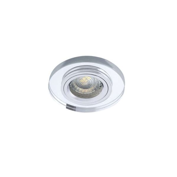 Dekorativt runt spotlightstöd - silver - GU5 - LED
