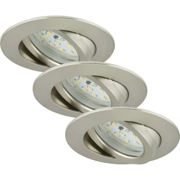 Spot LED inbyggd - Briloner - 7232-032 - Varmvit - 16,5 W - Matt nickel - Set om 3